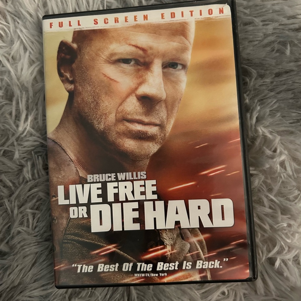 Sony Live Free or Die Hard DVD - Red and Black